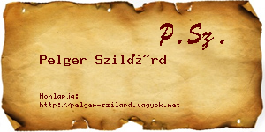 Pelger Szilárd névjegykártya