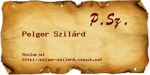 Pelger Szilárd névjegykártya
