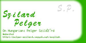 szilard pelger business card